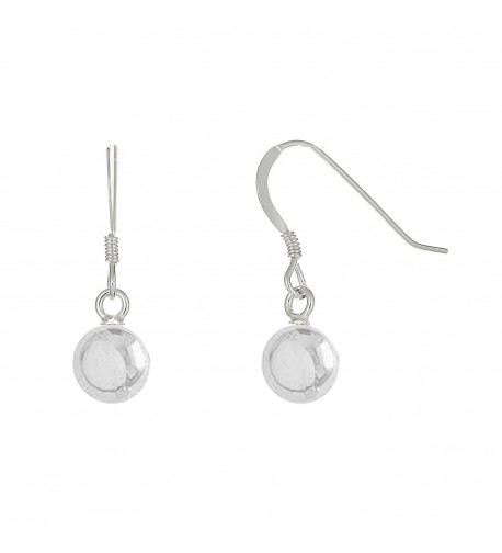 Sterling Silver Shiny Dangle Earrings