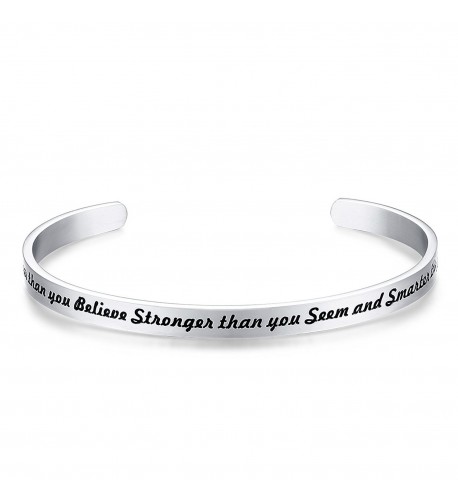 Bracelet Engraved Inspirational Christmas Thanksgiving