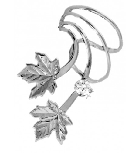 Maple Rhodium Silver Ear Earring