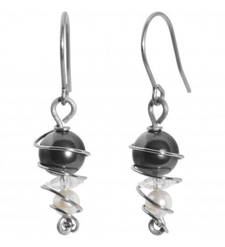 Titanium Earrings Created Swarovski Crystals