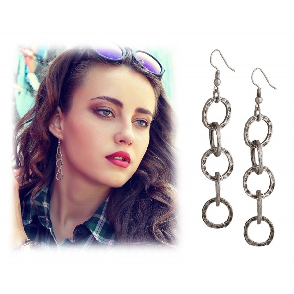 Lightweight Bohemian Turkish Hammered Earrings