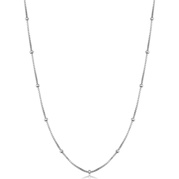 Kooljewelry Sterling Silver Station Necklace