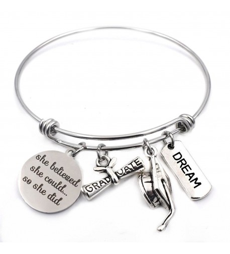 Graduation Stainless Expandable Bracelet Jewelry