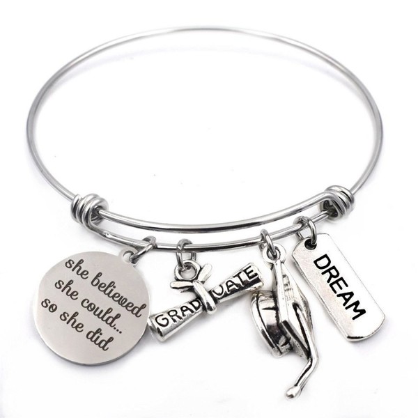 Graduation Stainless Expandable Bracelet Jewelry