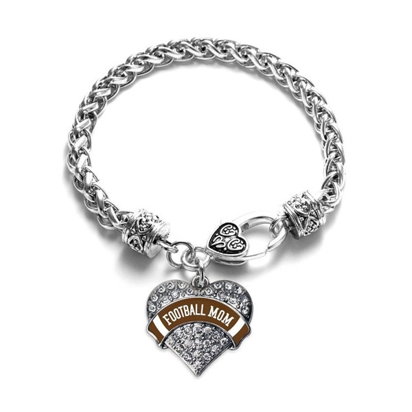 Colored Football Braided Bracelet Silver