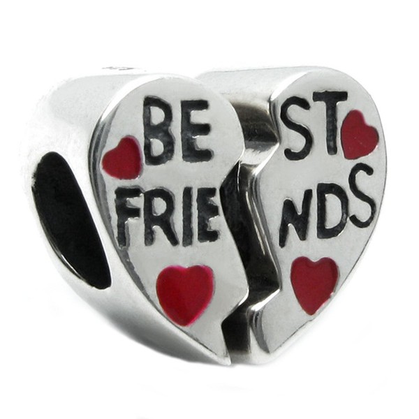 Sterling Silver Friends Heart European