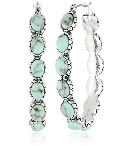 Lucky Brand Silver Tone Turquoise Earrings