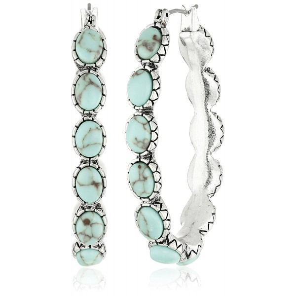 Lucky Brand Silver Tone Turquoise Earrings