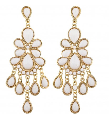 Lux Accessories Chandelier Statement Earrings