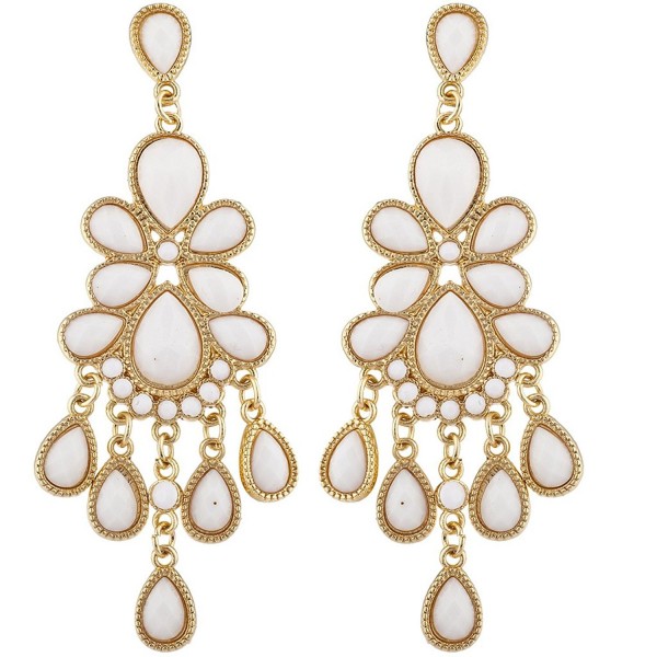 Lux Accessories Chandelier Statement Earrings