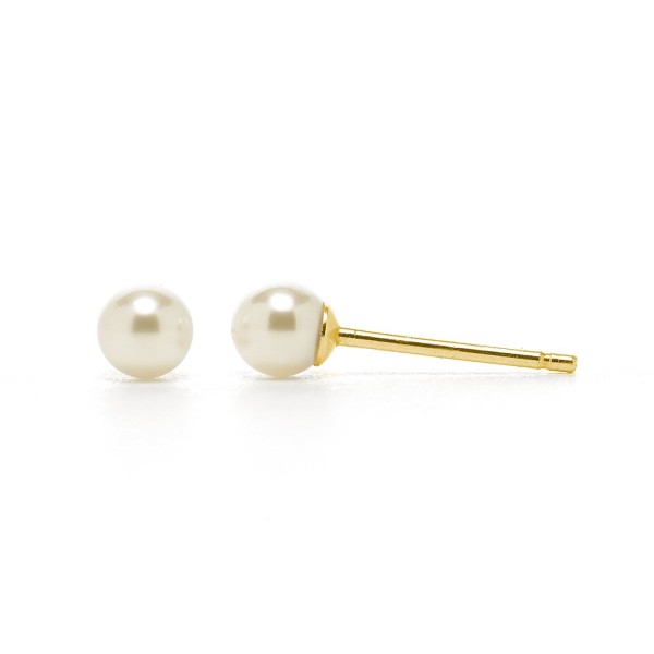yellow 3 4mm Akoya Cultured Earrings yellow 3 4mm Akoya Cultured Earrings