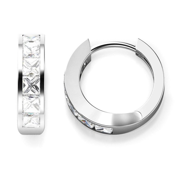 Sterling Silver Princess Zirconia Earrings