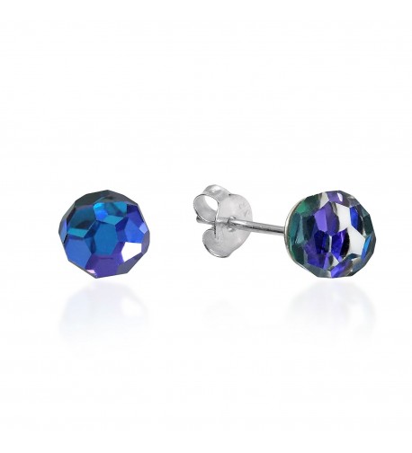 Purple Fashion Crystal Sterling Earrings