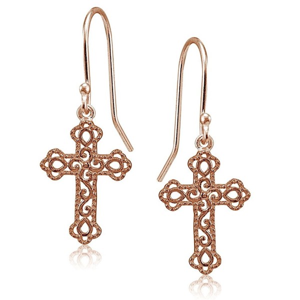 Flashed Sterling Polished Filigree Earrings