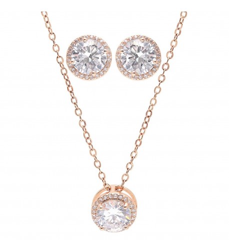 Bridesmaid Gifts Cubic Zirconia Necklace Earrings