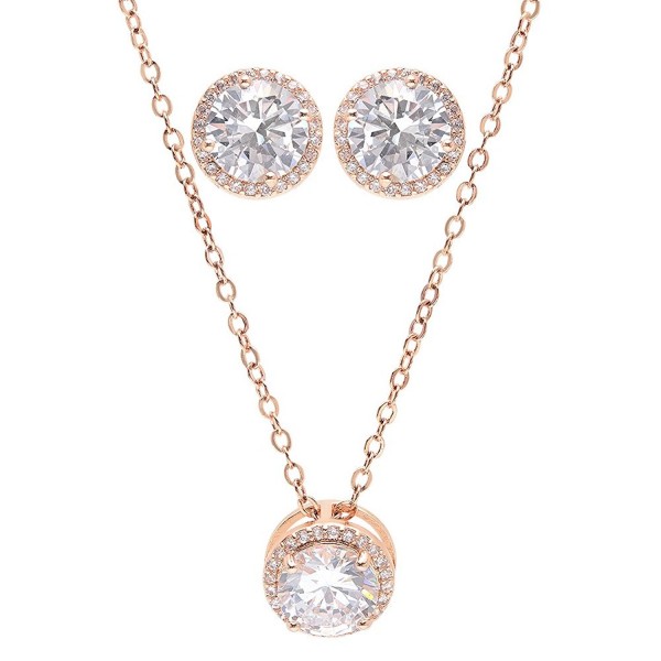 Bridesmaid Gifts Cubic Zirconia Necklace Earrings
