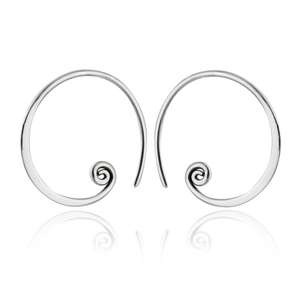 Sterling Silver Spiral Earrings Charms
