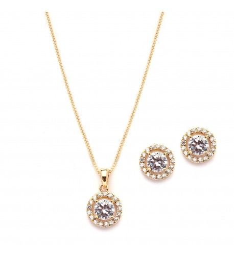 Mariell Dainty Zirconia Necklace Earrings