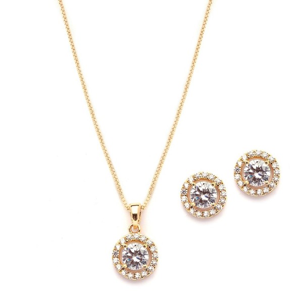 Mariell Dainty Zirconia Necklace Earrings