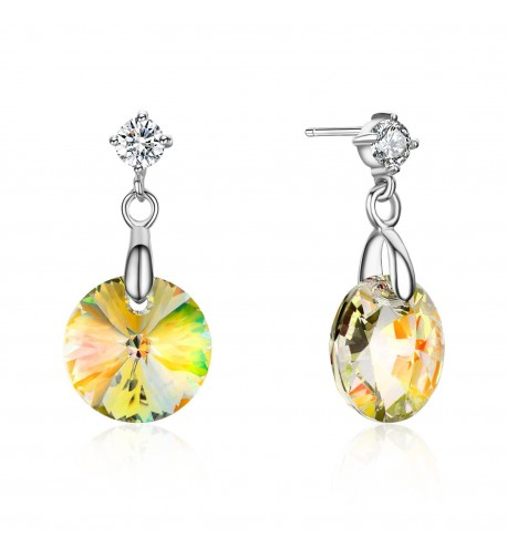 SBLING Platinum Plated Sterling Earrings Swarovski