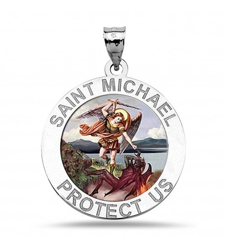 Saint Michael Religious Medal Color