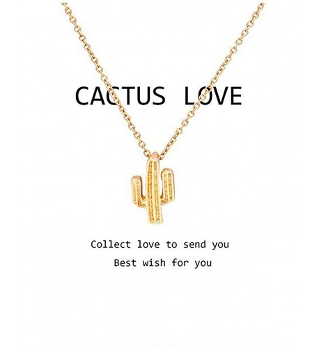 Hanloud Cactus Pendant Necklace Saguaro