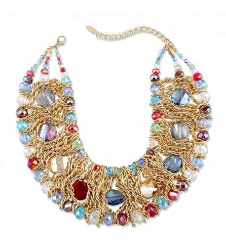 Jewelry Crystal Statement Necklaces Multicolor