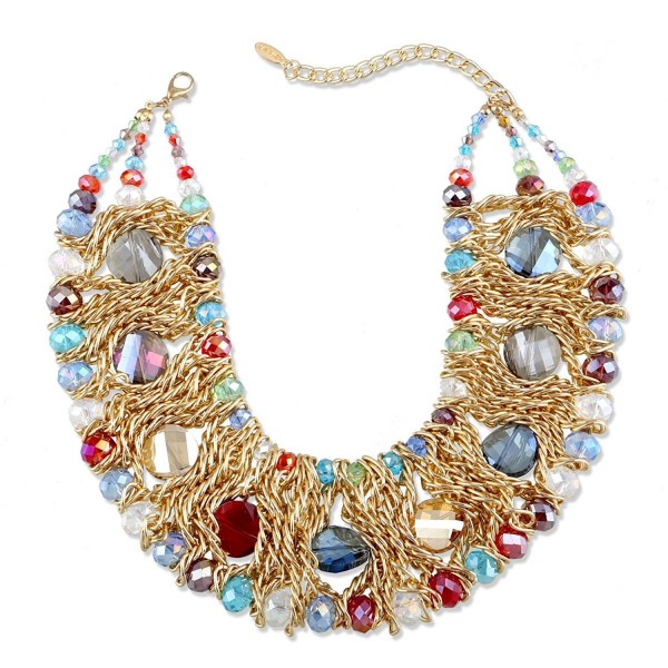 Jewelry Crystal Statement Necklaces Multicolor