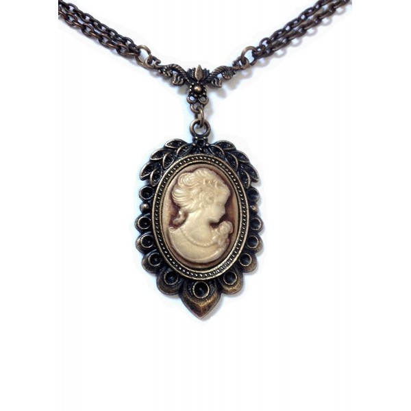 Necklace Victorian Vintage Bronze Pendant