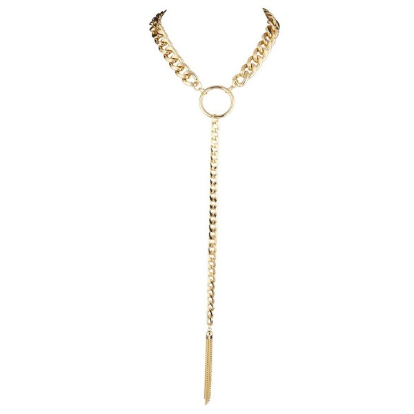 Lux Accessories Goldtone Tassel Necklace