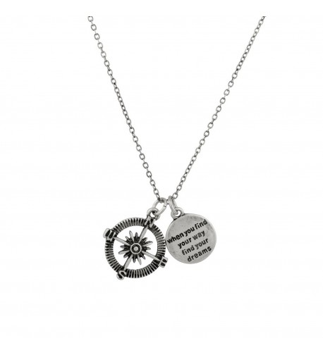 Dreams Compass Inspiration Pendant Necklace