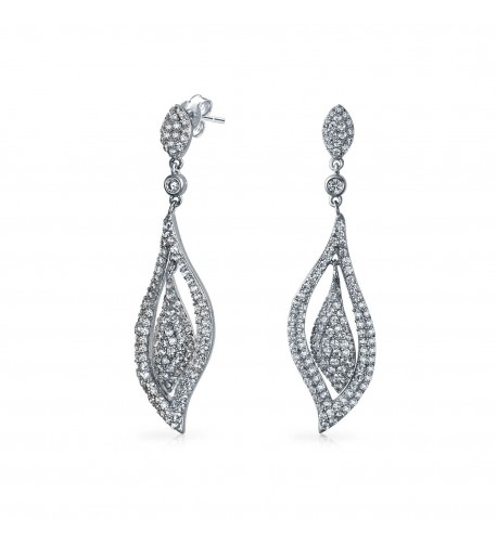 Bling Jewelry Teardrop Chandelier Earrings