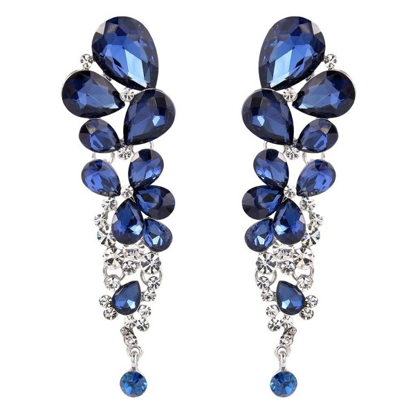 EVER FAITH Austrian Gorgeous Silver Tone EVER FAITH Austrian Gorgeous Silver Tone