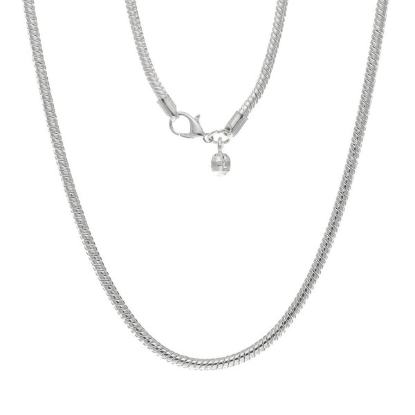 European Charm Necklaces Loster Silver