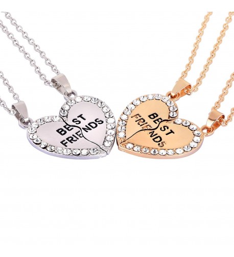 Rhinestone Pendant Necklaces Friendship Necklace