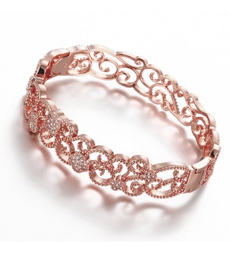 Hanie Carved Bangle Bracelet Crystal