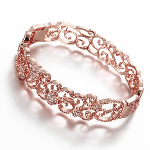 Hanie Carved Bangle Bracelet Crystal