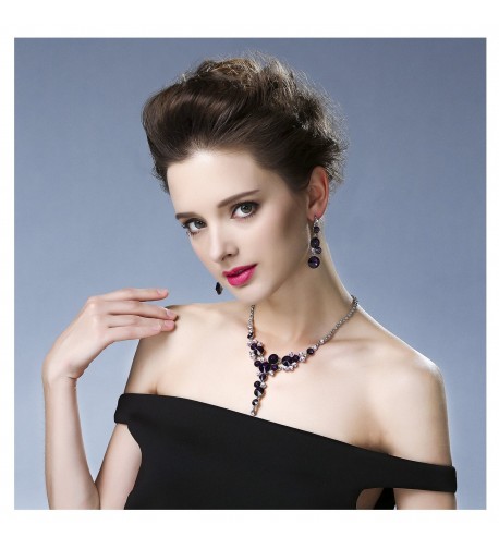 Hamer Crystal Statement Necklace Earrings