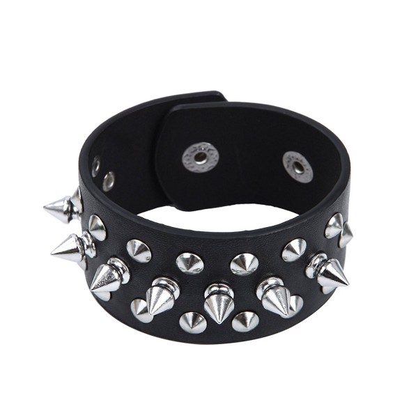 Premium Black Studded Leather Bracelet