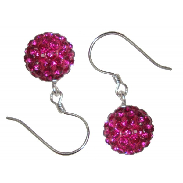 TTjewelry Sterling Zirconia Earrings Purple Red