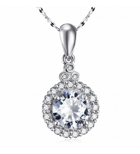 Sterling Silver Zirconia Pendant Necklace