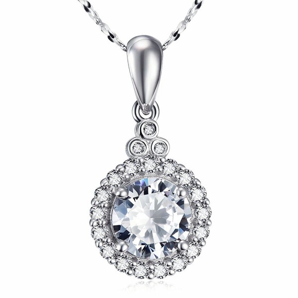 Sterling Silver Zirconia Pendant Necklace