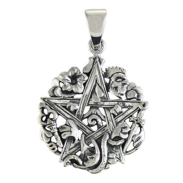 Sterling Cimaruta Pentacle Pentagram Pendant