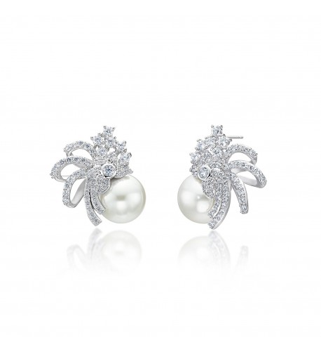 MIYUMIRO Womens Dancing Pearl Earrings