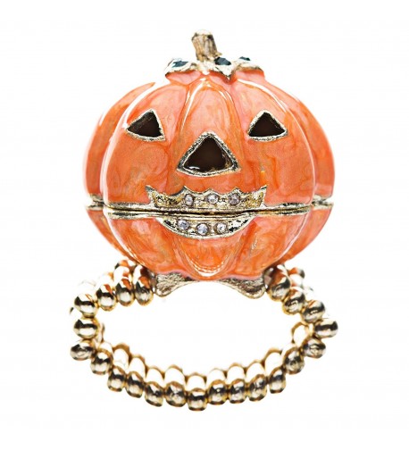 Halloween Jewelry Locket Pumpkin Stretch