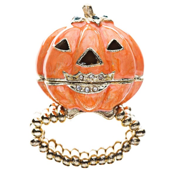 Halloween Jewelry Locket Pumpkin Stretch