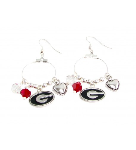 Georgia Bulldogs Austrian Crystal Earrings