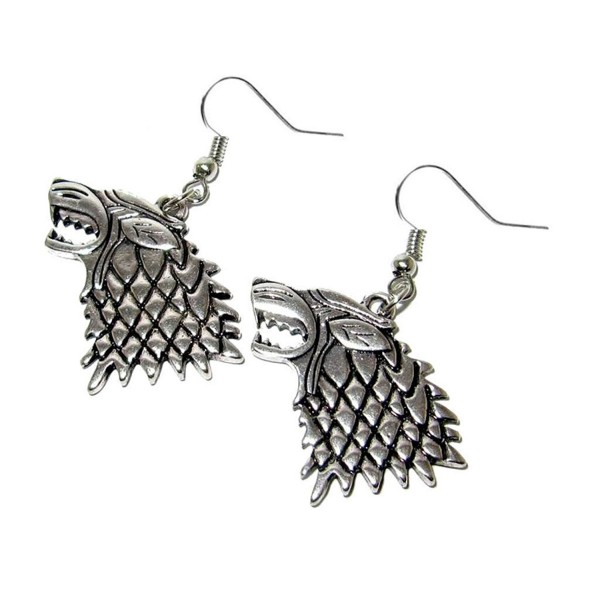 Game Thrones Silver Dangle Earrings