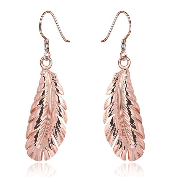 Plated Feather Earrings Fashion DreamSter