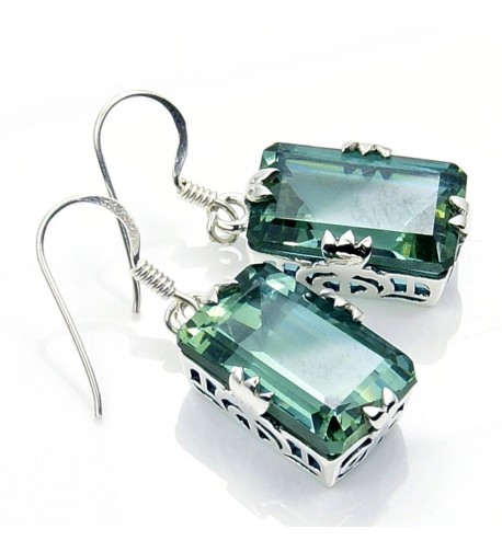 Shimmering Sterling Silver Alexandrite Earrings